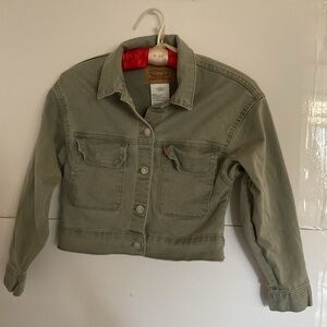 Levi’s Olive Green Denim Jacket Girls M (10–12)